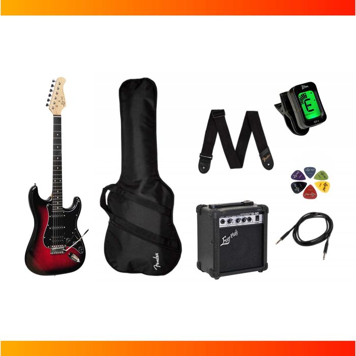 Gitara elektryczna Ever Play Stratocaster + wzmacniacz / zestaw XXL