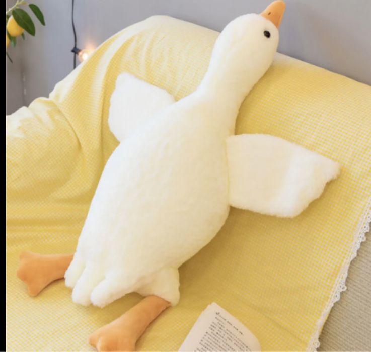 Мягка плюшева іграшка Гусь 90-160см. Игрушка обнимашка Гусь белая