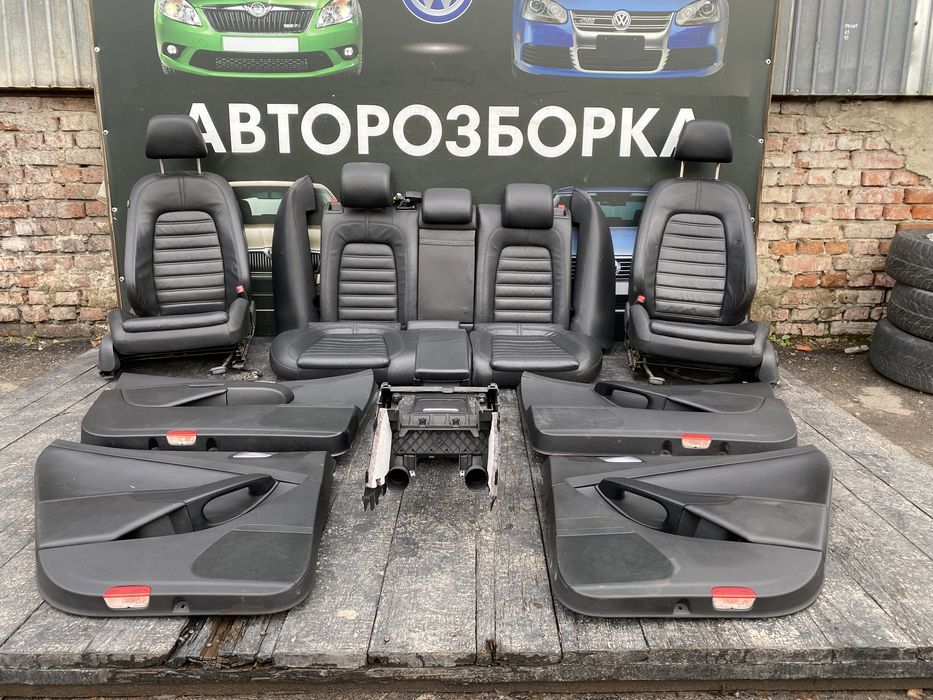 салон passat b6 сидушки сидіння чорний шкіра Пассат Б6