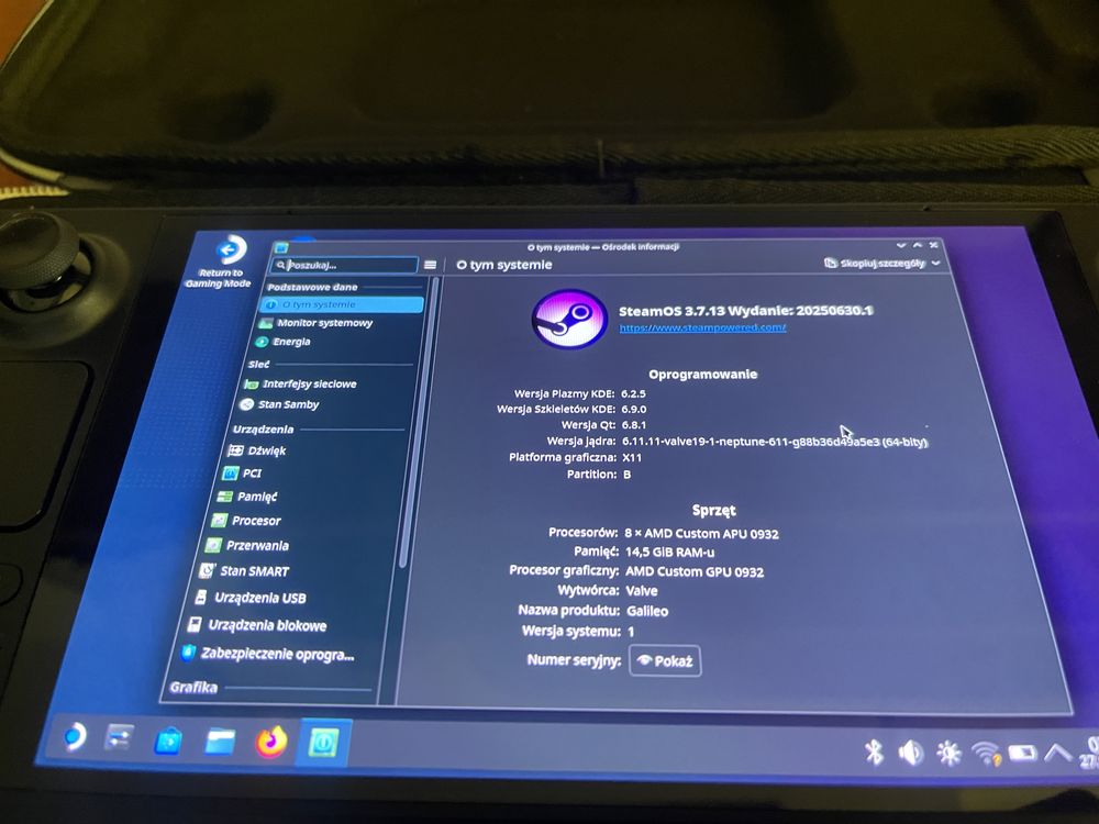 Steam deck Oled z 2025 r 512 GB Super stan