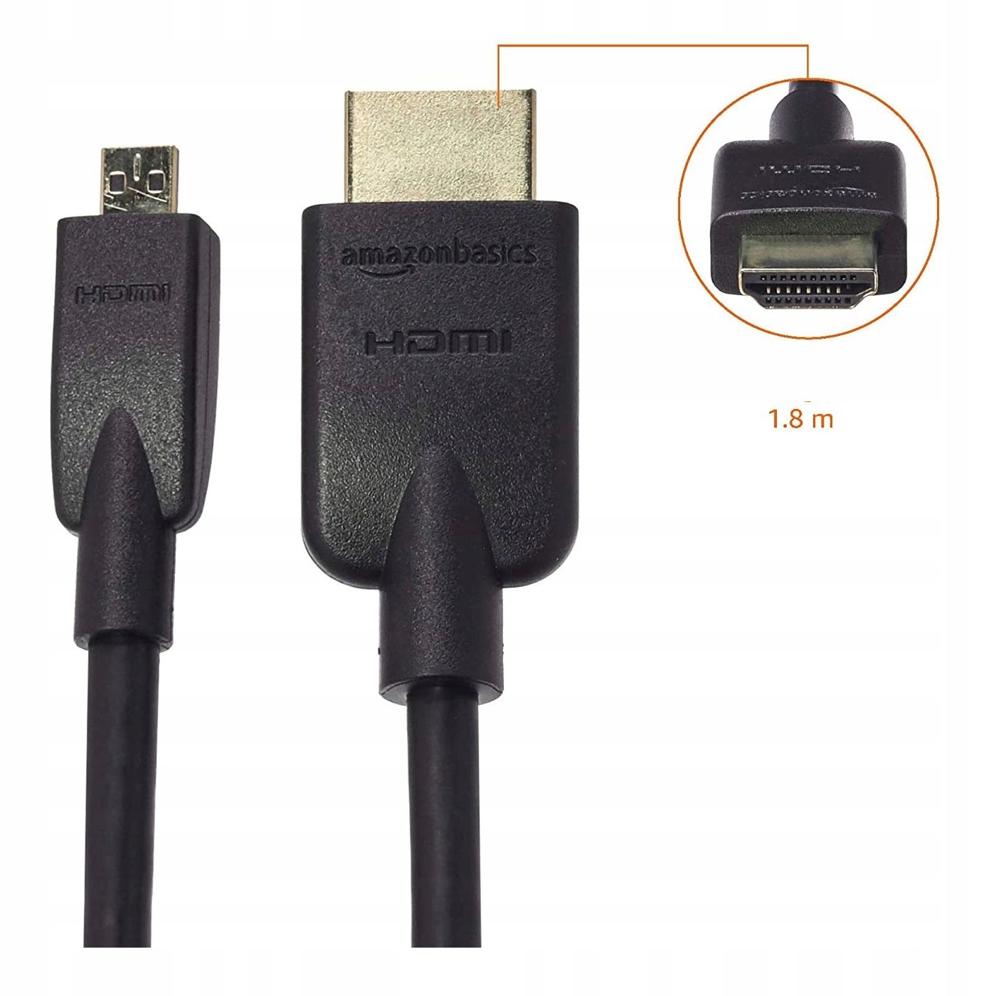 Kabel Micro Hdmi - Hdmi Elastyczny 1,8m