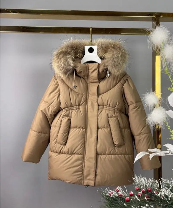 Зимова куртка для дівчинки, зимовий пуховик для дівчинки 98-122