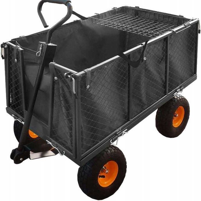 wózek ogrodowy transportowy przyczepka duży 220l 350kg burty+gratis