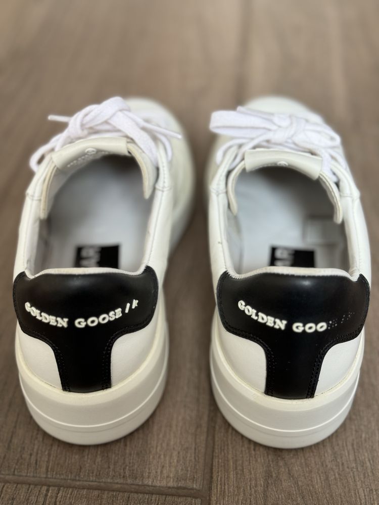 Golden Goose Sneaker Pure Star White Black Heel