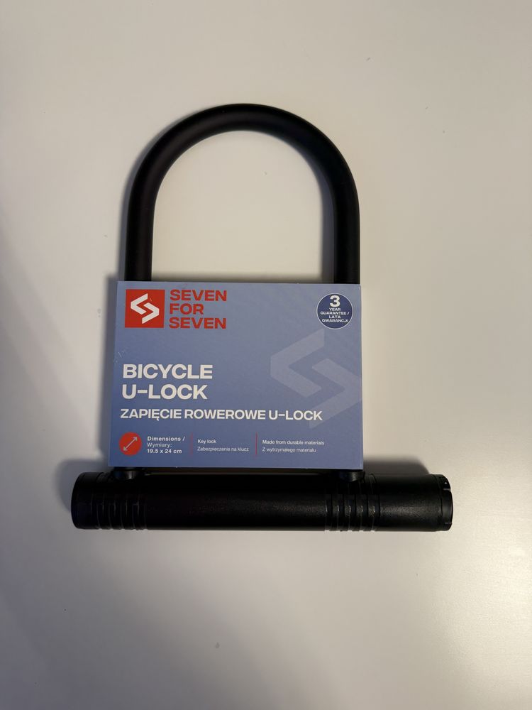 Zapięcie rowerowe U-lock Seven For Seven – nowe, stal hartowana