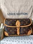 Nowy Torba LV Louis Vuitton Diane Satchel damski Brązowy