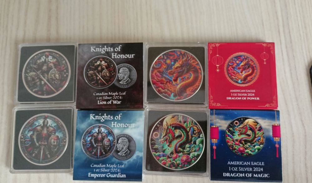 Sprzedam srebrne monety kolekcjonerskie różnego pochodzenia numizmatyk