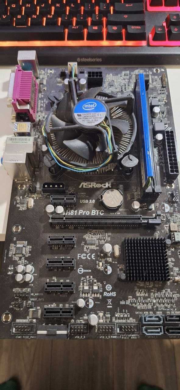 Płyta główna ASRock H81 Pro BTC +CPU Pentium G3258 +RAM 4GB 1333MHz