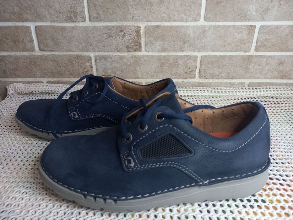 Кожанные кроссовки спортивные туфли  Clarks 41р