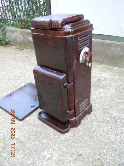żeliwny solidny piec koza kominek ARTDECO HERZFELD & VICTORIUS sprawny