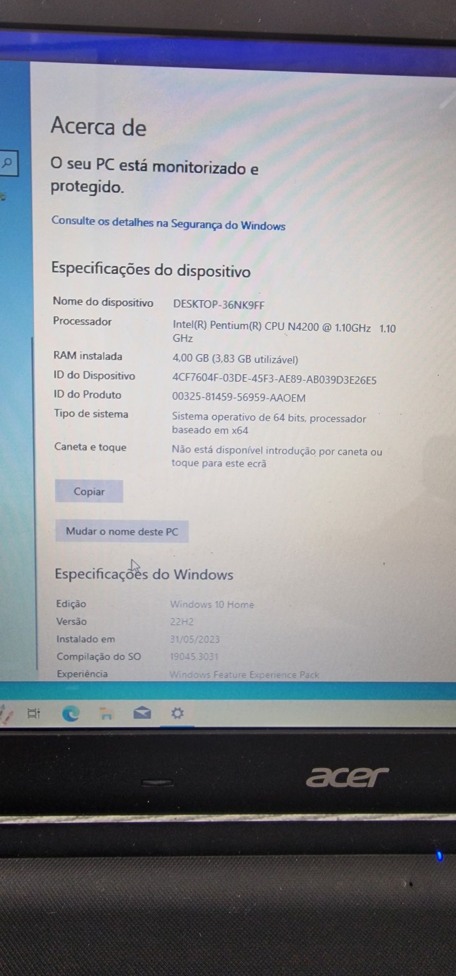 Portatil Acer ES1-732-P9A1