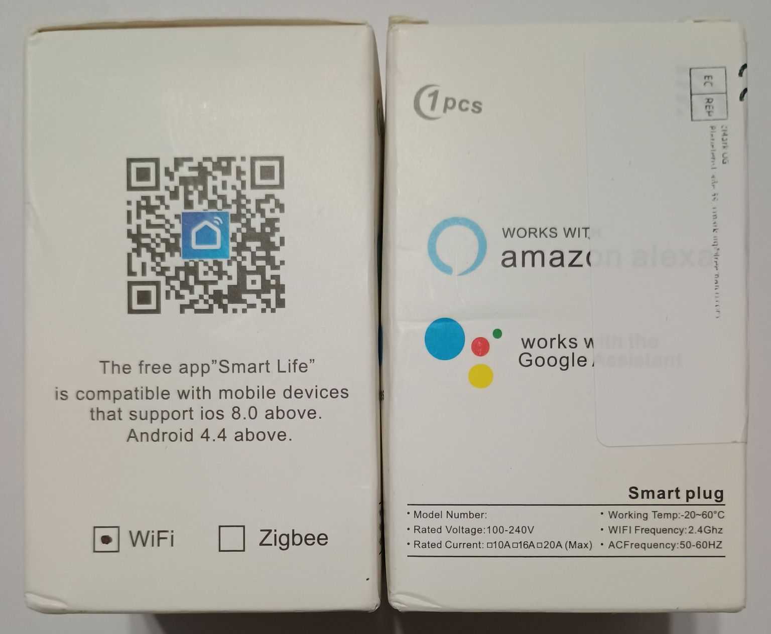 Gniazdka 2szt Tuya Smart Life Smart Home WiFi 16A wtyk EU Monitor mocy