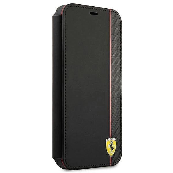 Etui Ferrari On Track Carbon Stripe na iPhone 13 mini - czarne