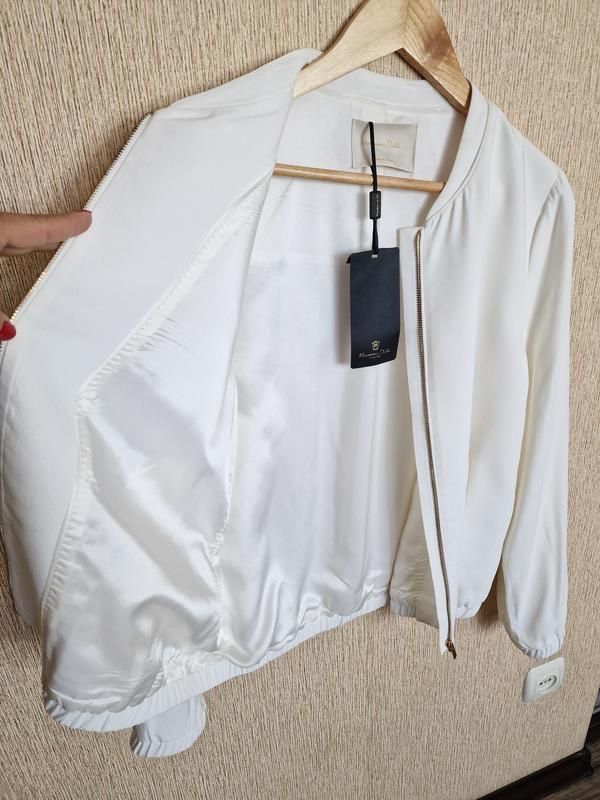 білий бомбер, куртка, жакет massimo dutti, оригінал