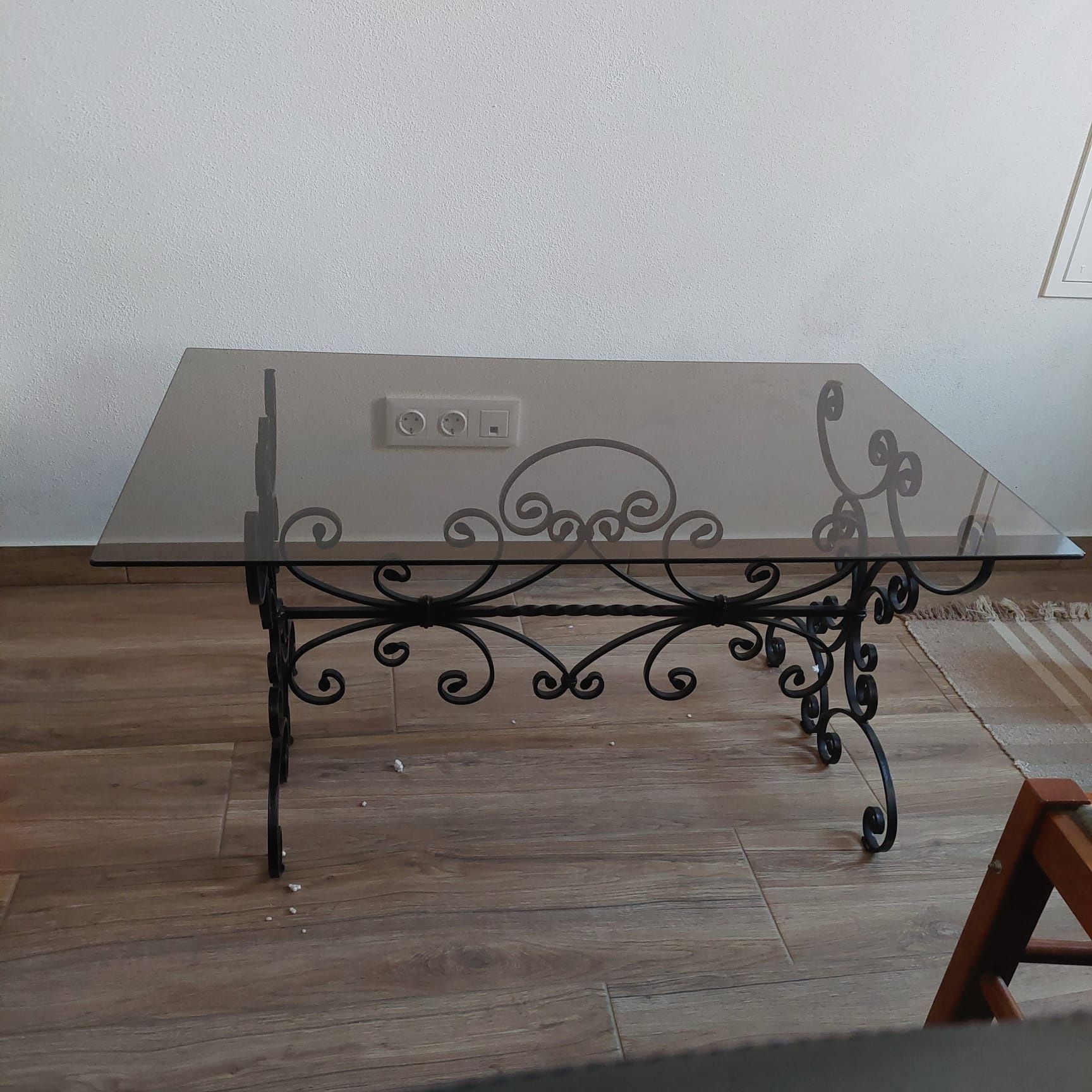 Mesa vidro e ferro