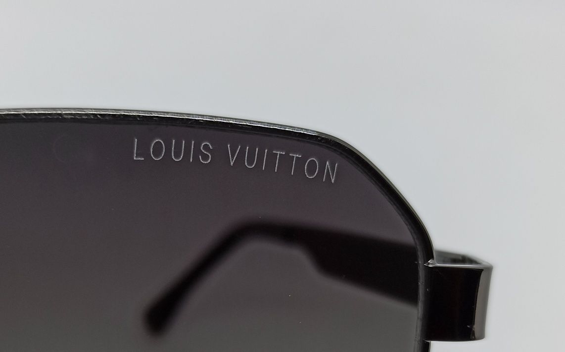 Louis Vuitton очки унисекс серый градиент в серебристом металле модные