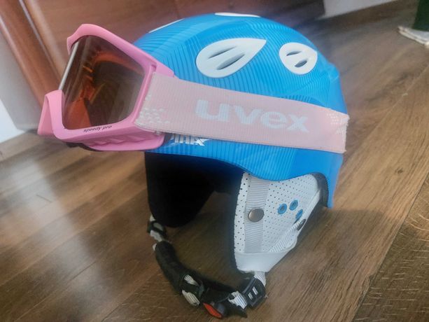 Kask narciarski Alpina 51-54 + gogle uvex