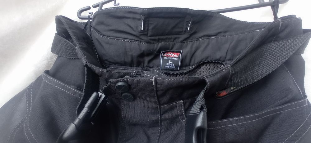 Мотоштаны Polo-tex кожа текстиль черные