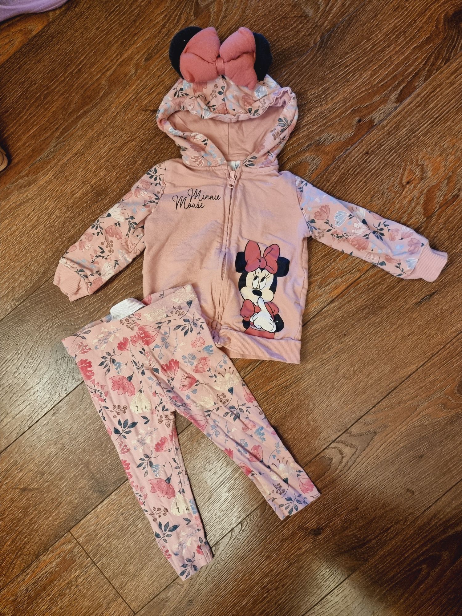 Bluza rozpinana disney i legginsy pepco 80 74