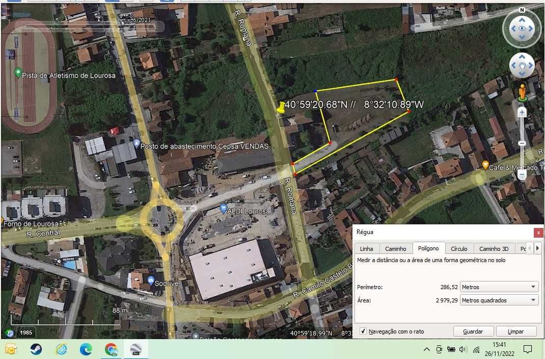 Arrendo terreno com cerca de 3000m2 em Lourosa, Junto ao ALDI, E.N.1