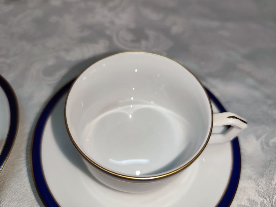ELEGANCKI ZESTAW PORCELANY Seltmann Weiden 2 Filiżanki + Spodki