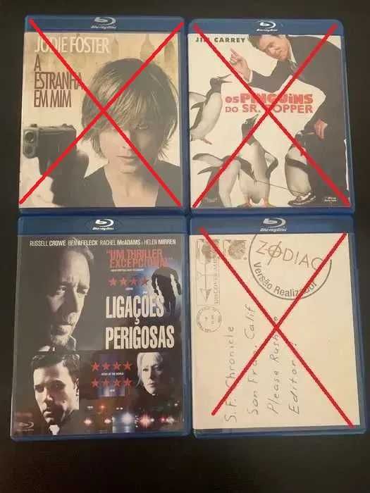 Vários filmes em blu-ray