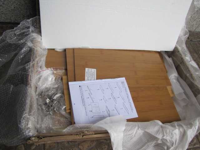 Szafka łazienkowa wisząca z lustrem i półkami bambusowa nowa