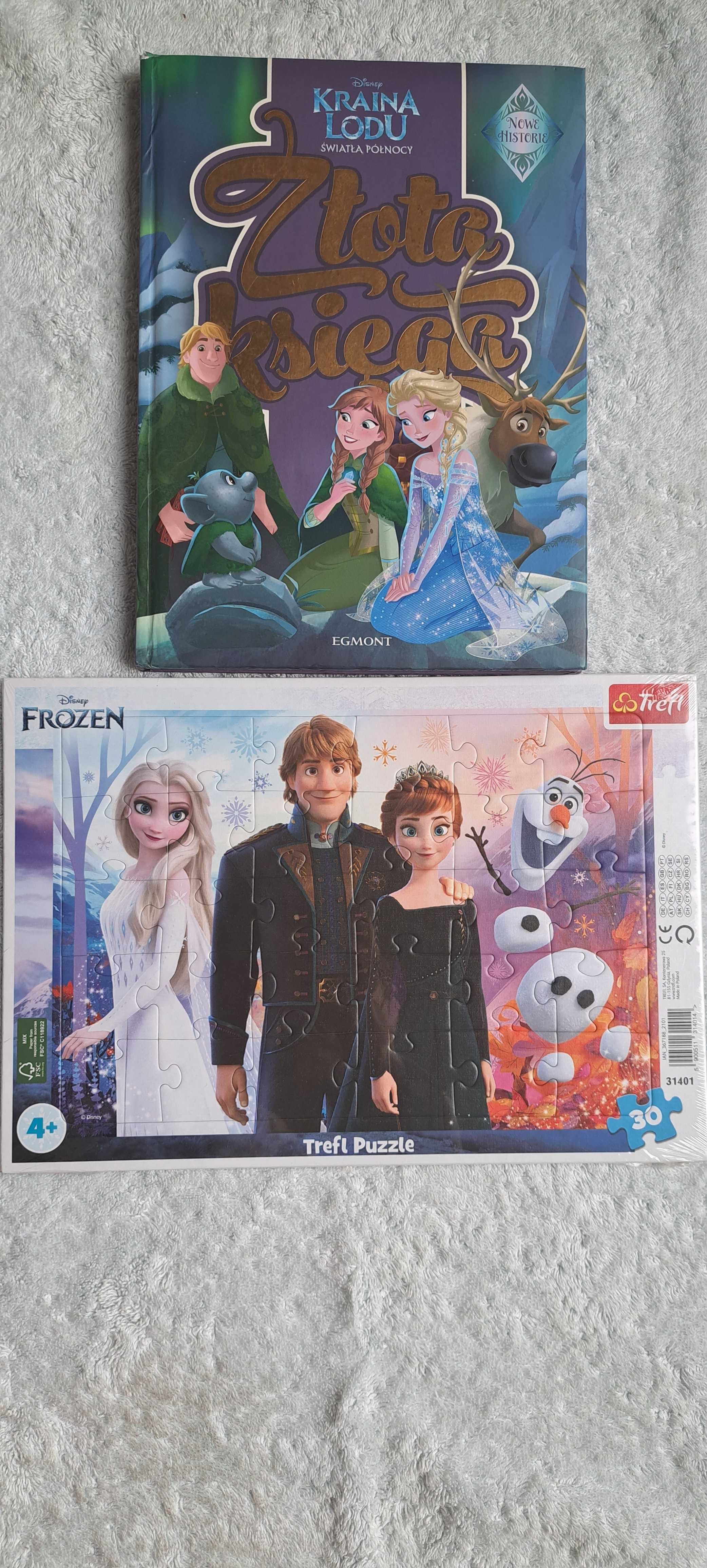 Złota Księga Kraina Lodu Światła Północy plus puzzle 30 elementów Elsa