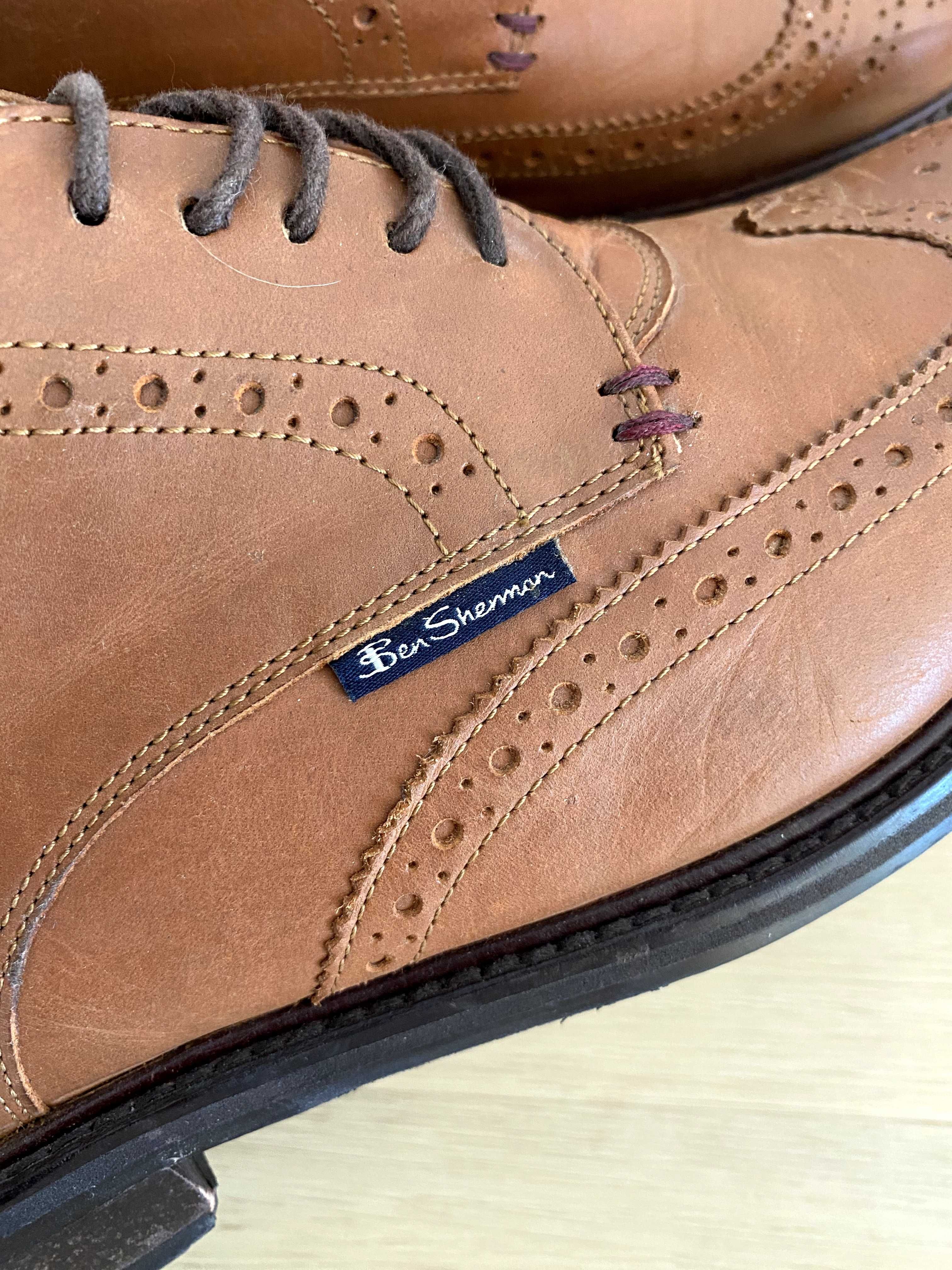 Brązowe Brogsy firmy Ben Sherman | zadbane | półbuty
