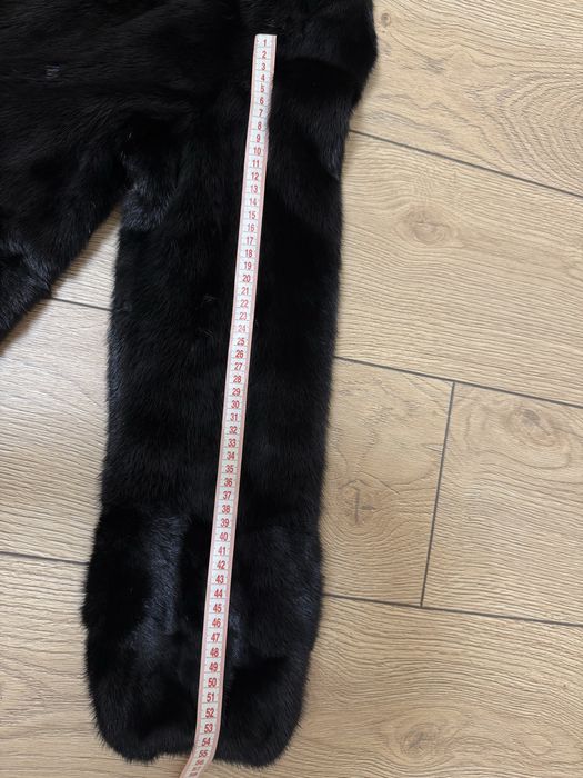 Норковая шуба в черном цвете
