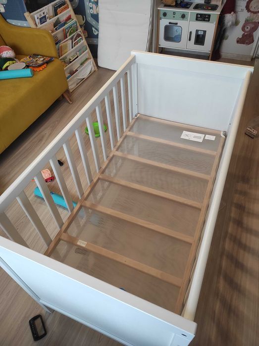 Łóżeczko dziecięce IKEA SUNDVIK białe 120x60cm + materac