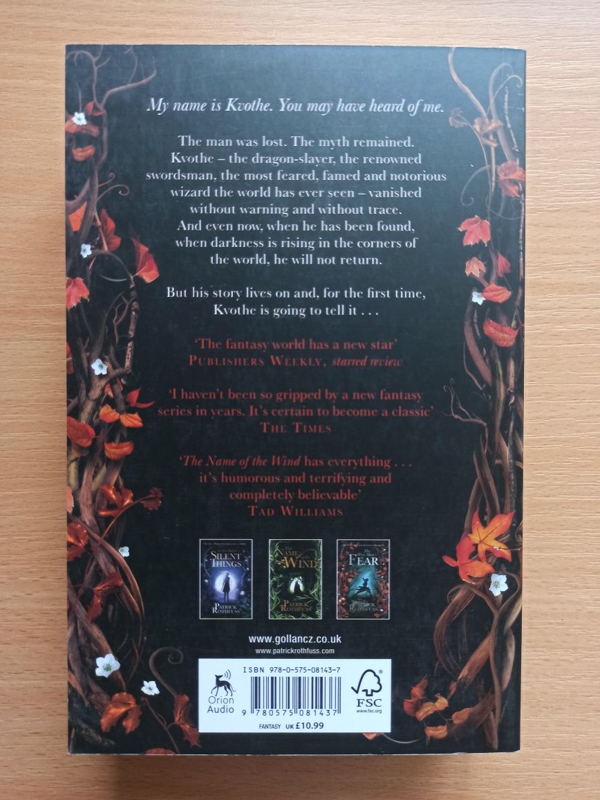 The Wise Man's Fear Patrick Rothfuss