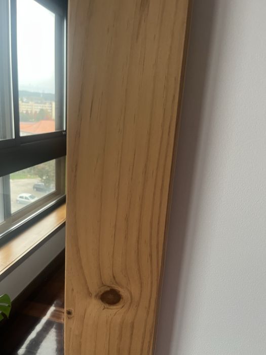 Espelho madeira maciça lufe