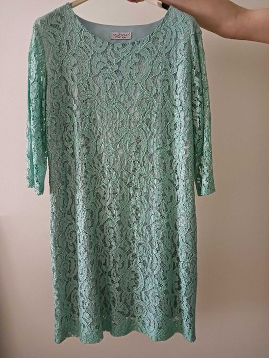 Vestido de cor verde para cerimónia