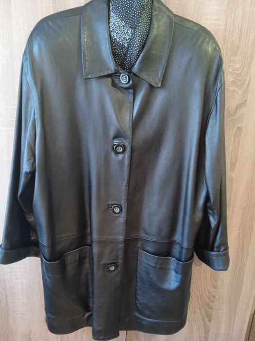 Kurtka - płaszczyk skórzana, damska XL(54)