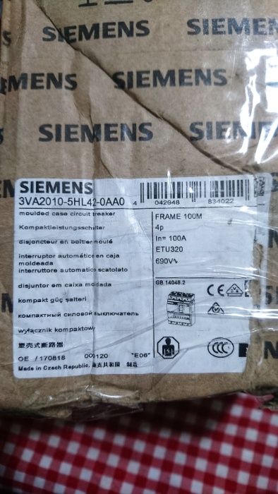 Wyłącznik kompaktowy Siemens 3VA2