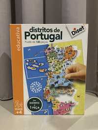 Puzzle Distritos de Portugal- 120 peças