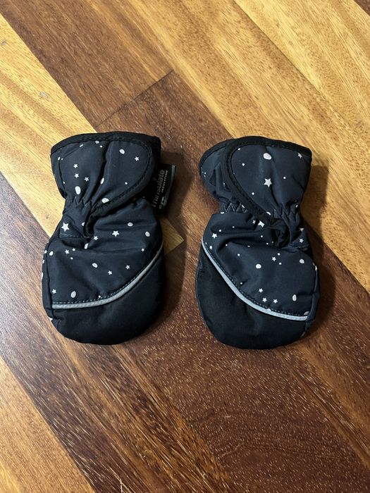 Rękawiczki dziecięce H&M czarne od 3 mscy do 6 mscy