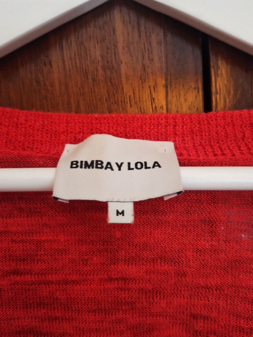 Camisola vermelha, malha fina, Bimba&Lola, tamanho M, 30e.