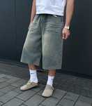 Широкі jaded london джинсові шорти baggy bershka jeans acne shorts y2k