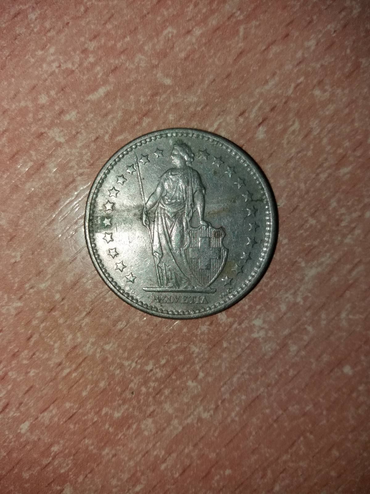 Монета 2 Франка 1968 року