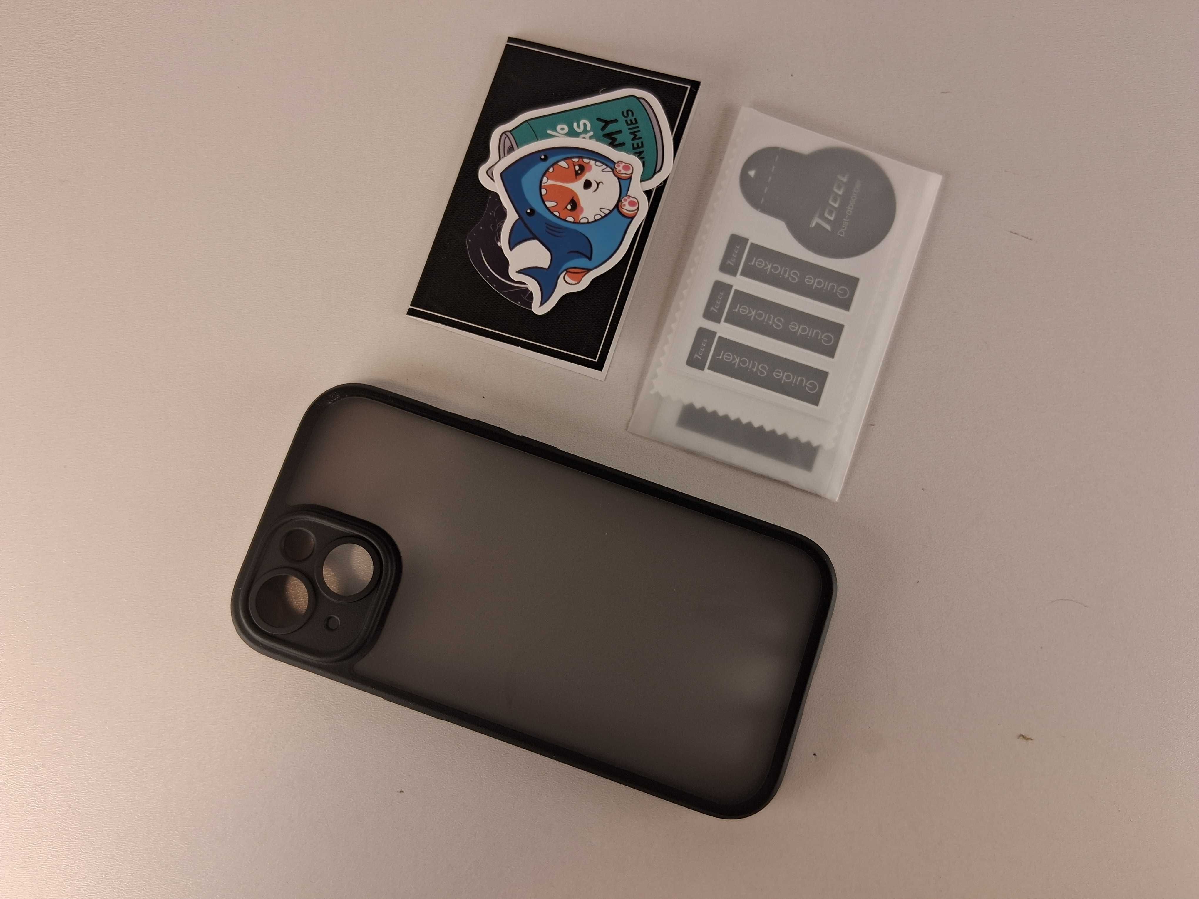 Y122 Etui Tocol i Szkło Hartowane iPhone 15 2+1 Czarny