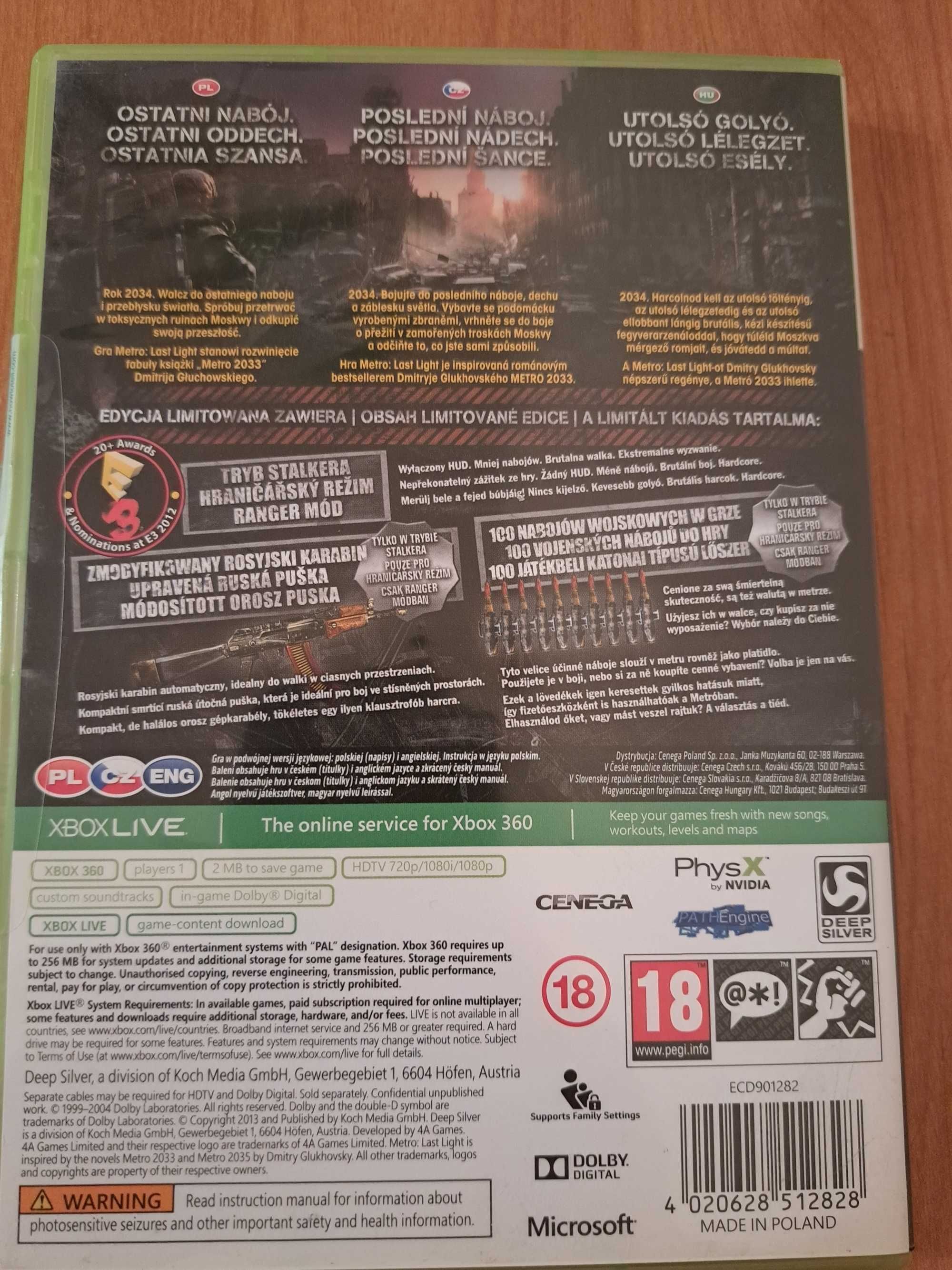 METRO Last Light XBOX 360