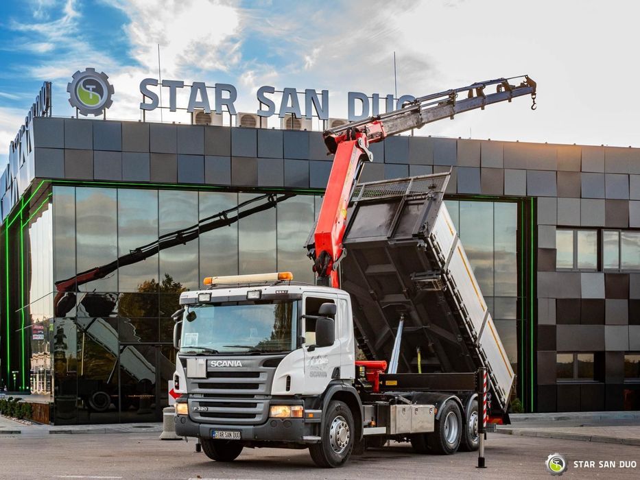 Scania P320 6x2 PALFINGER PK 20002 HDS Żuraw Wywrotka  SCANIA P320 6x2 PALFINGER PK 20002 HDS Żuraw Wywrotka