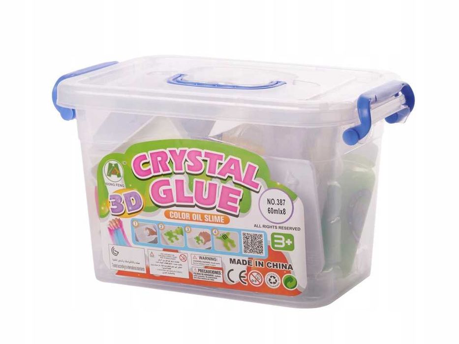 Slime zel 3D crystal glue zestaw kreatywny dla dzieci 26 elementow