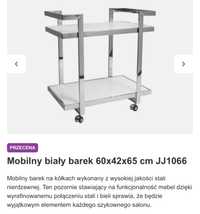 Mobilny biały barek stolik konsola glamour Okazja