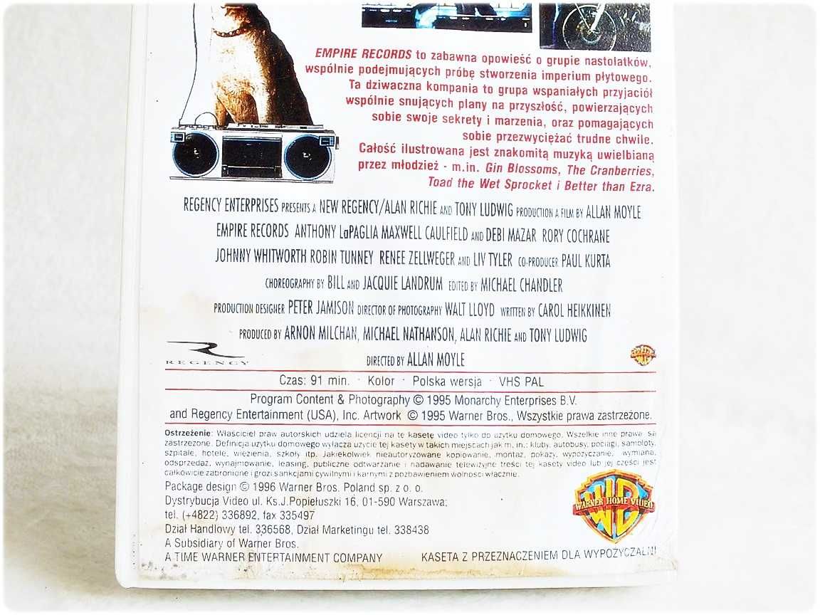 Kaseta VHS '' Empire Records '' Film na Video ORYGINAŁ