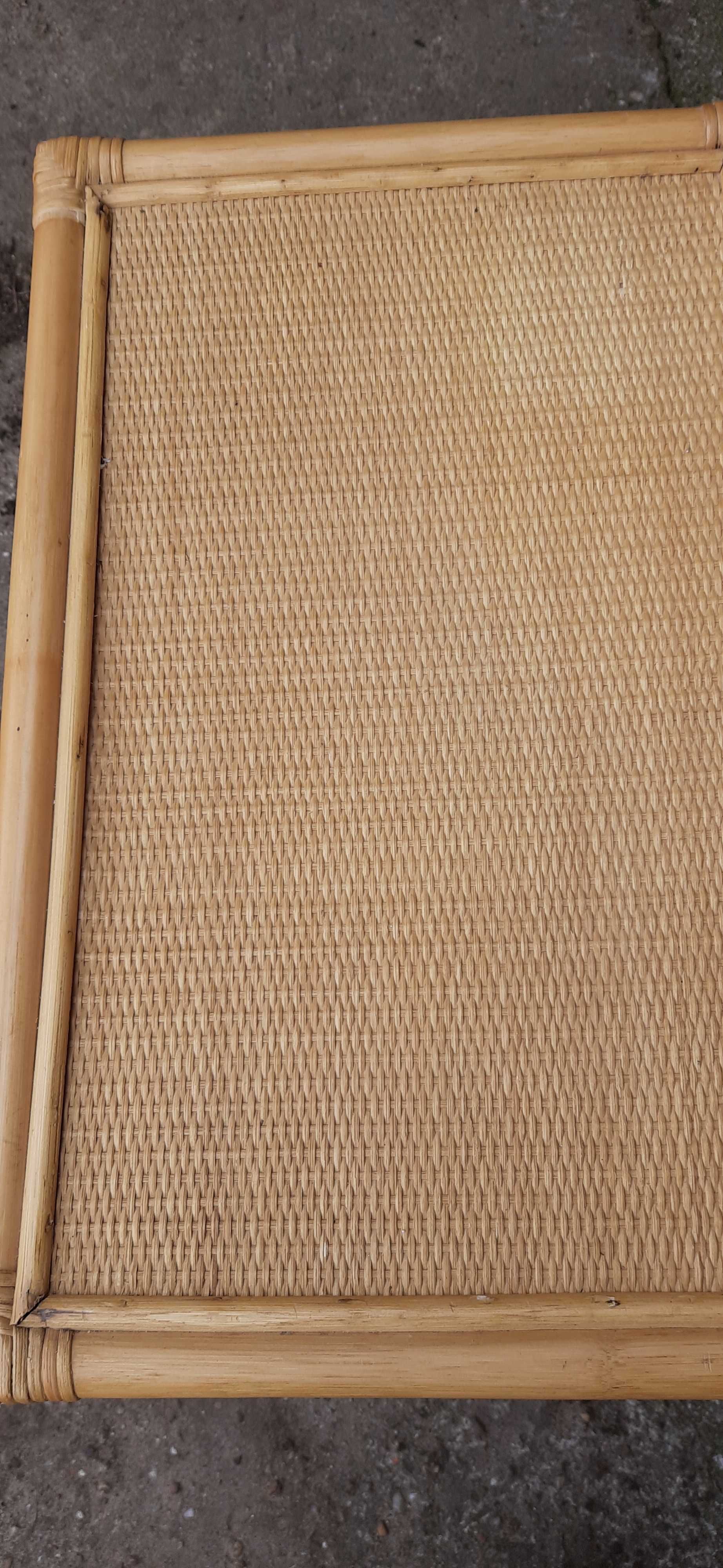 Bambusowa ratanowa boho szafka nocna naturalna