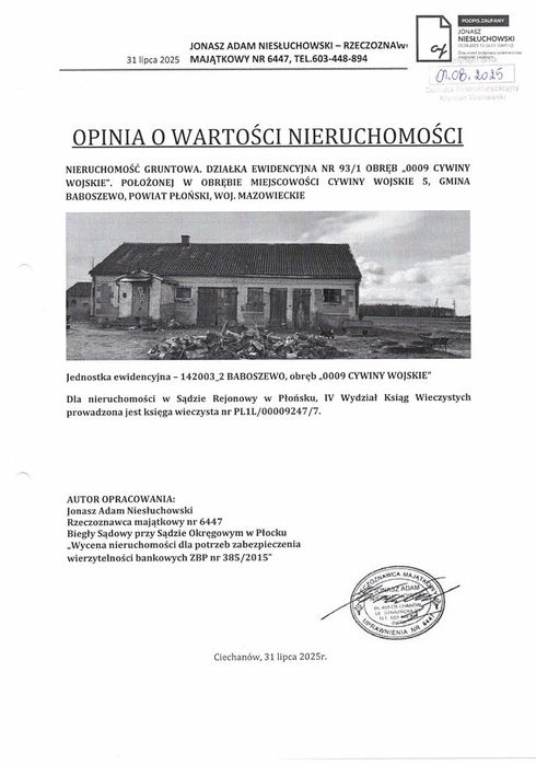 Syndyk sprzeda udział w zabudowanej nieruchomości