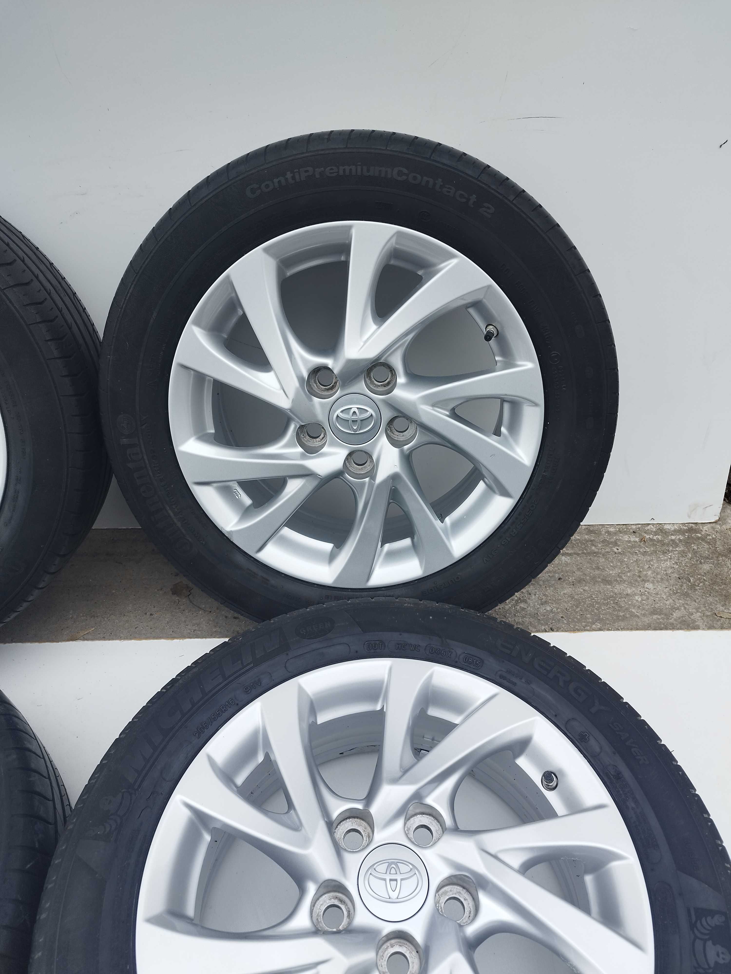 Komplet Lato 205/55R16 czujniki oryginał TOYOTA Auris, Verso, Corolla